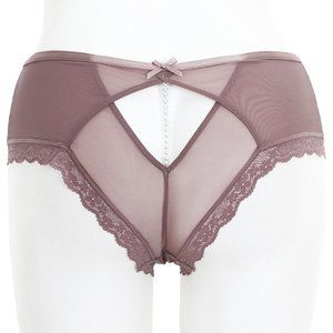 Mesh Hipster With Pearls Back Detail
